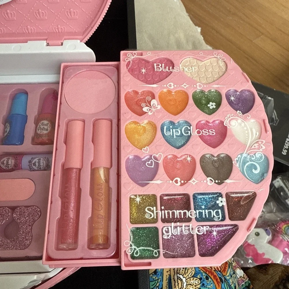 Kids Washable Makeup Girls Toys - Real Makeup Kit for Little Girls, Kid Make4242